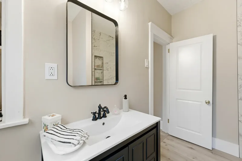 After renovation: bathroom vanity at 1004 Biltmore Ave, Dormont