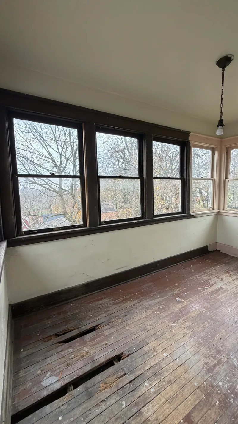 Before renovation: sunroom at 1004 Biltmore Ave, Dormont