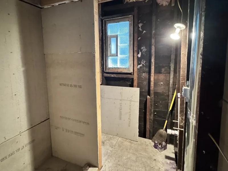 Before renovation: bathroom two at 1806 Trimble Ave, Port Vue