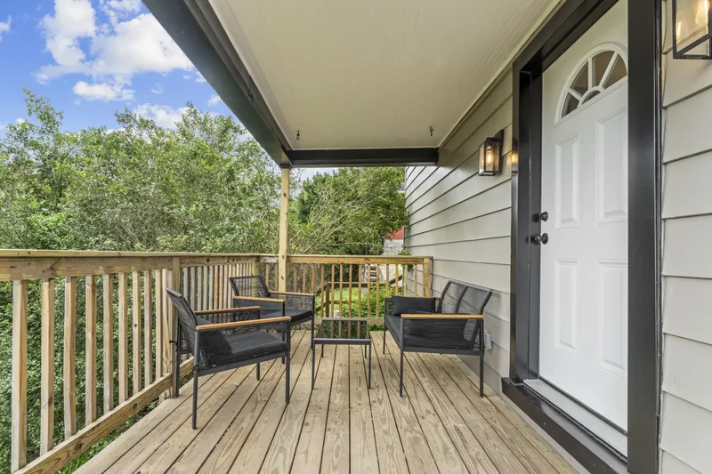 After renovation: deck at 1806 Trimble Ave, Port Vue