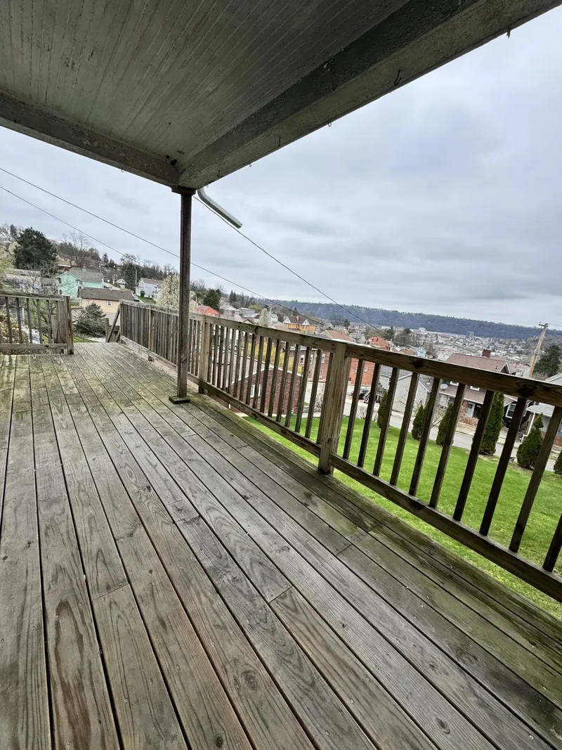 Before renovation: deck at 1806 Trimble Ave, Port Vue