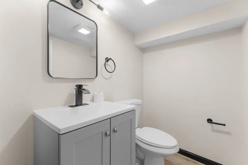 After renovation: half bath at 1806 Trimble Ave, Port Vue