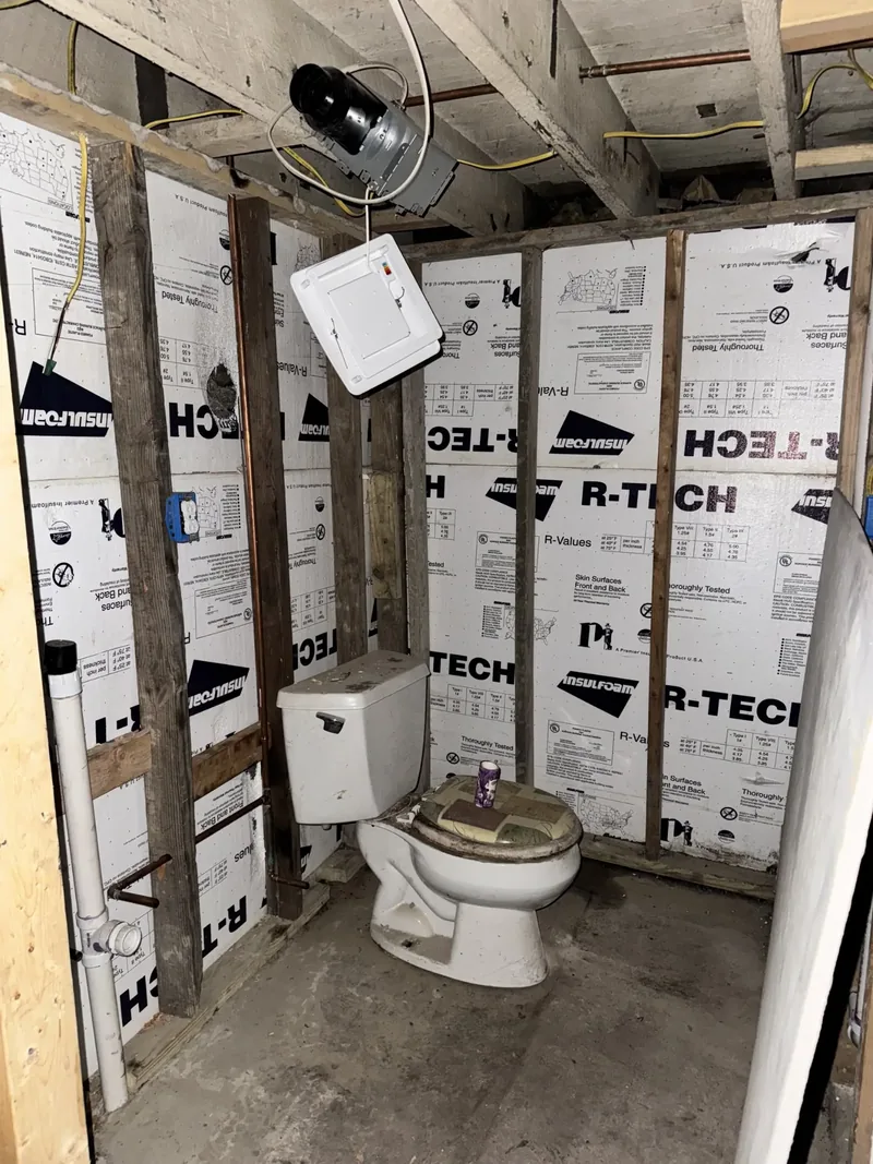 Before renovation: half bath at 1806 Trimble Ave, Port Vue
