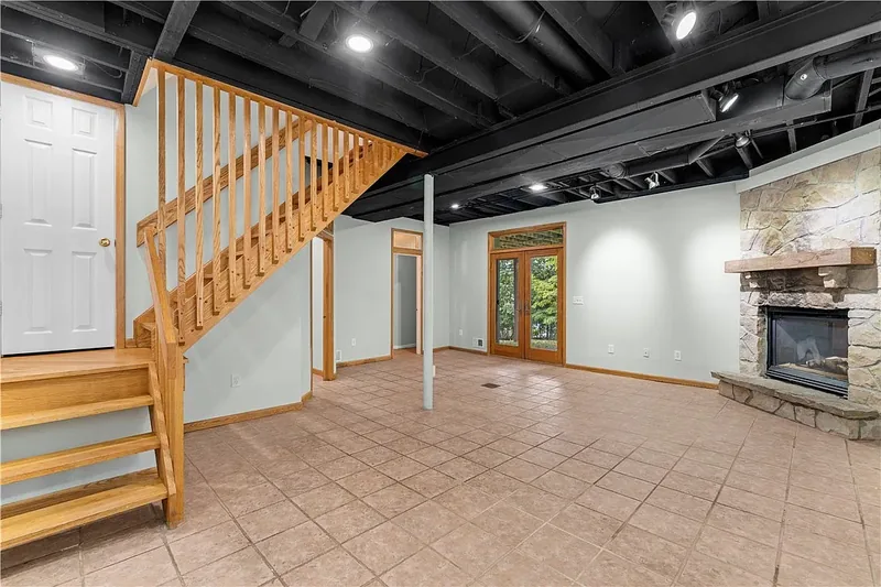 After renovation: basement at 25 Locust Ln, Upper St. Clair