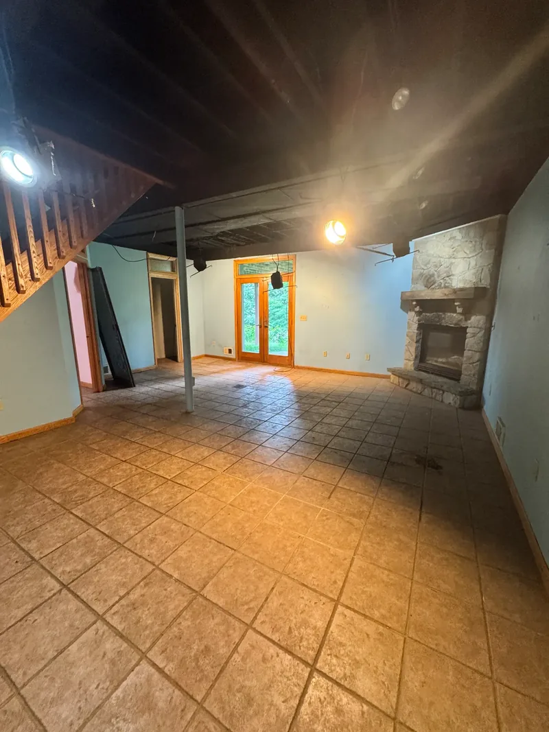 Before renovation: basement at 25 Locust Ln, Upper St. Clair
