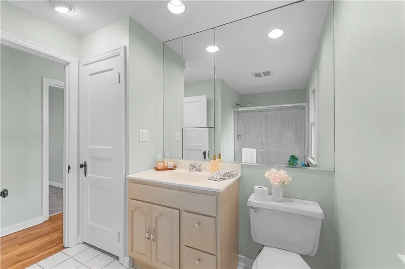 After renovation: bathroom at 25 Locust Ln, Upper St. Clair