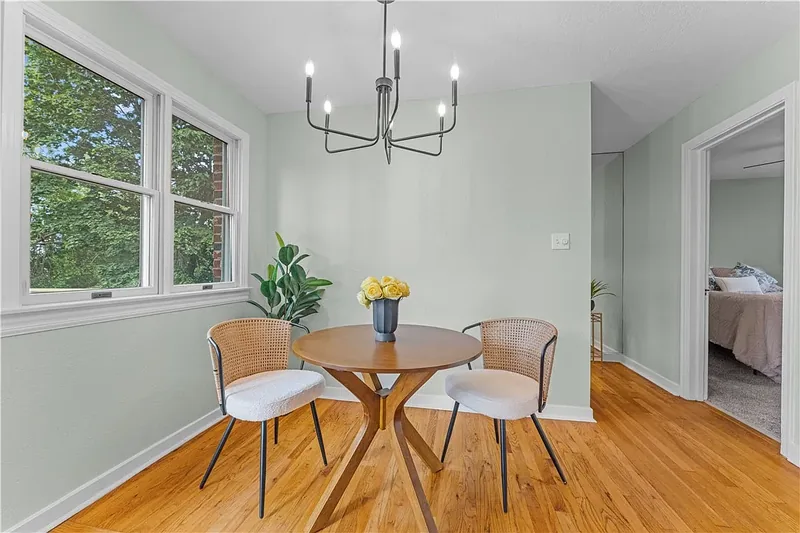 After renovation: dining room at 25 Locust Ln, Upper St. Clair