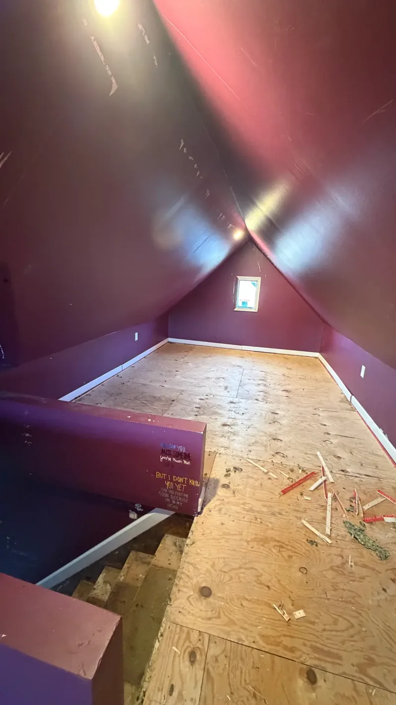 Before renovation: attic at 406 35th St, McKeesport
