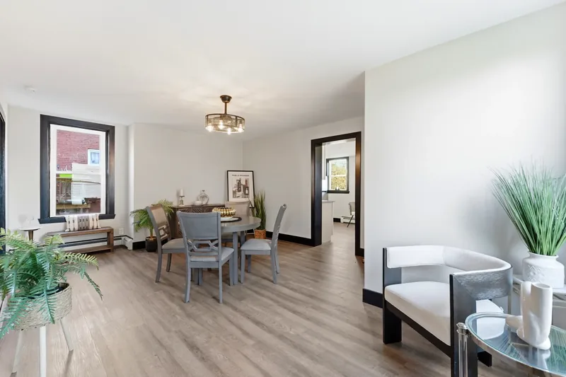 After renovation: dining room at 406 35th St, McKeesport