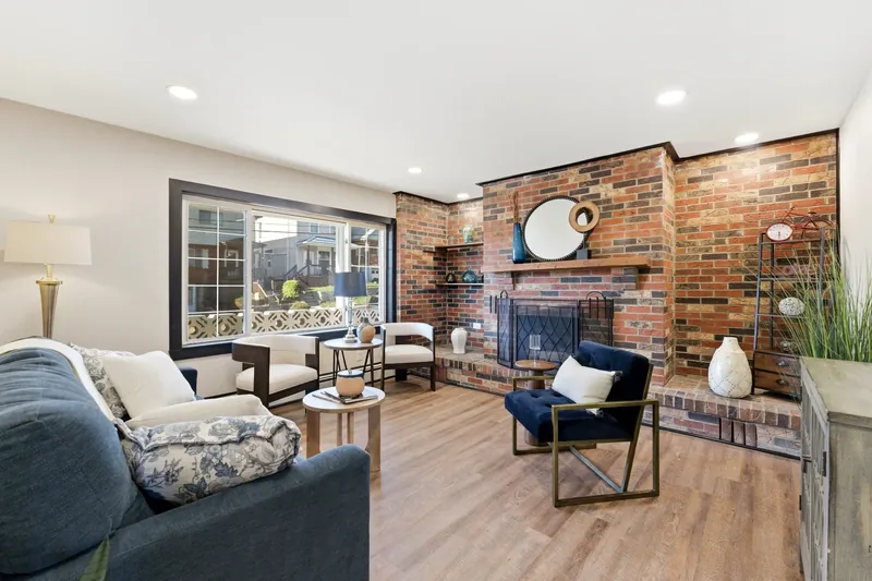 After renovation: living room at 406 35th St, McKeesport