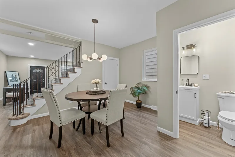 After renovation: dining room at 5824 Holsing St, Elizabeth