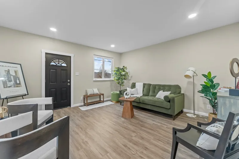 After renovation: living room at 5824 Holsing St, Elizabeth