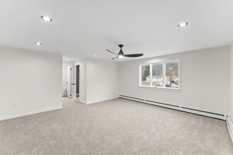 After renovation: family room at 704 Heath St, Elizabeth