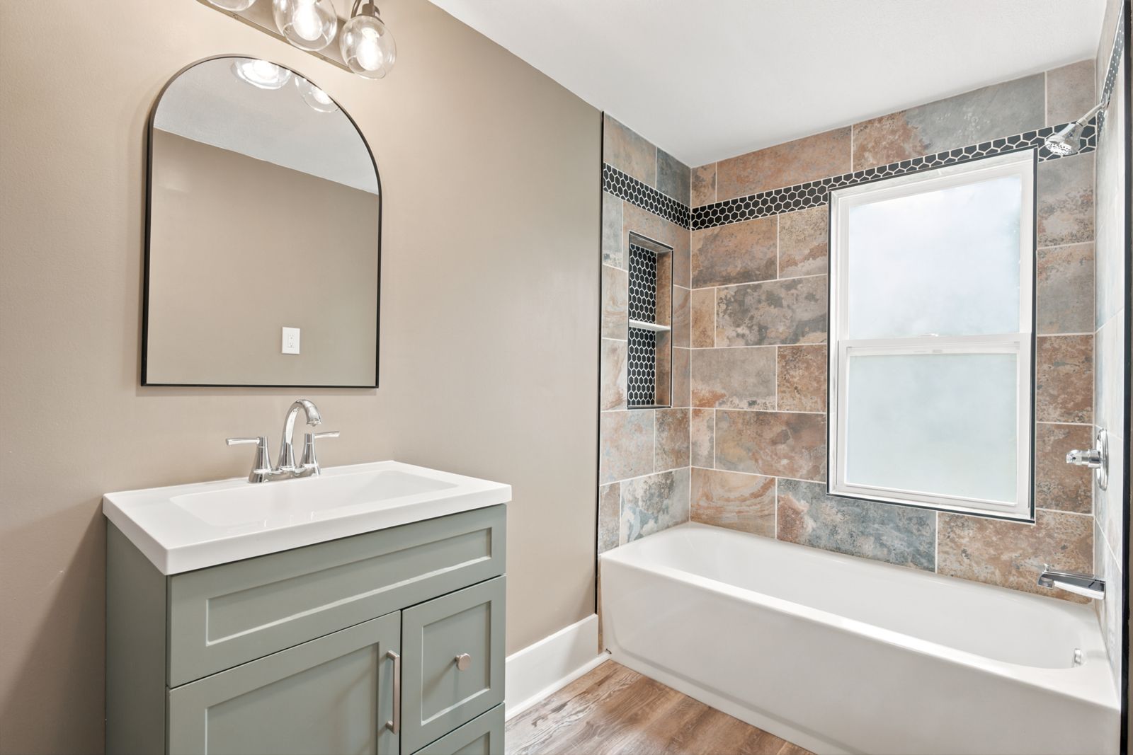 Updated bathroom at 905 Rebecca St in Port Vue