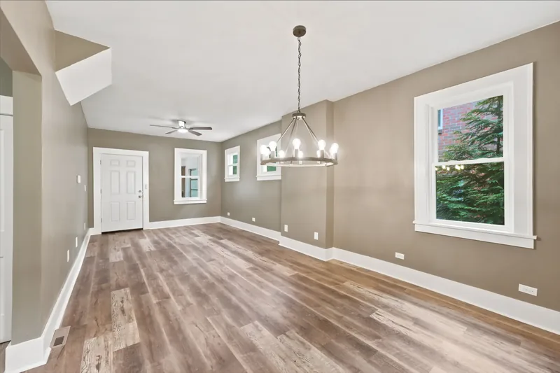 After renovation: living room at 905 Rebecca St, Port Vue